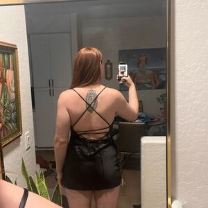 ASOS Black Strappy Back Dress